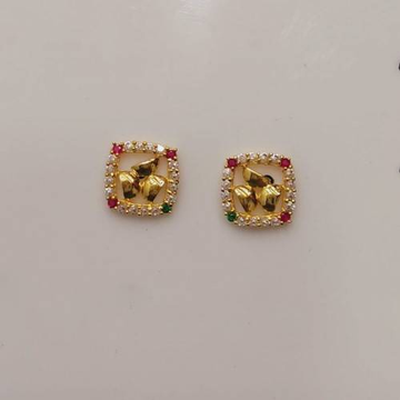 Gold Elite Casual Earring by D.M. Jewellers