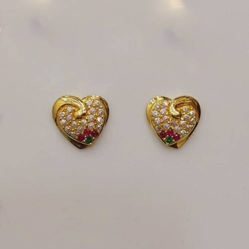 Gold Unique Design Casual Earring by D.M. Jewellers