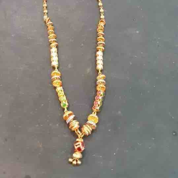 22ct gold 916 fancy mala with stones by D.M. Jewellers
