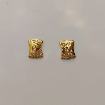 Gold Classy Earring by D.M. Jewellers