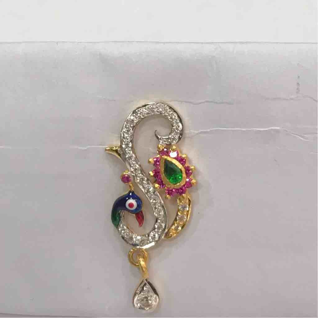 916 gold beautiful peacock fancy earrings